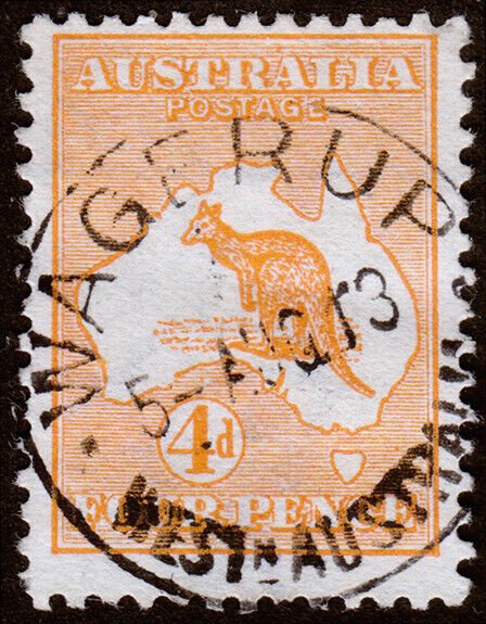 Australia Scott 6, Orange (1913) Used F, CV $40.00 M