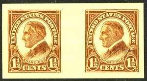 U.S. #631 MINT GUTTER PAIR OG NH