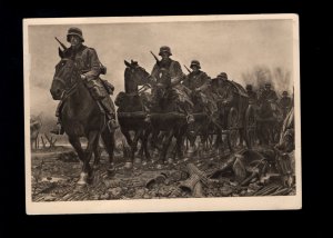 Germany Nazi Approved Art House German Art Card German Cavalry Martin AmorbachH1