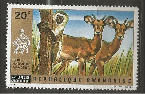 RWANDA, 1972, MH 20c, Antelopes, Scott 444