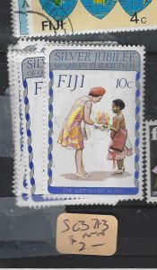FIJI ISLANDS  (P1104BB)  QEII   SILVER JUBILEE  SC 371-3     MNH 
