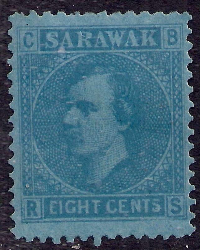 Sarawak 1871 QV 8ct Blue MM SG 6 ( H251 )