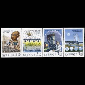 SWEDEN 1988 - Scott# 1709-12 Nobel Prize Set of 4 LH