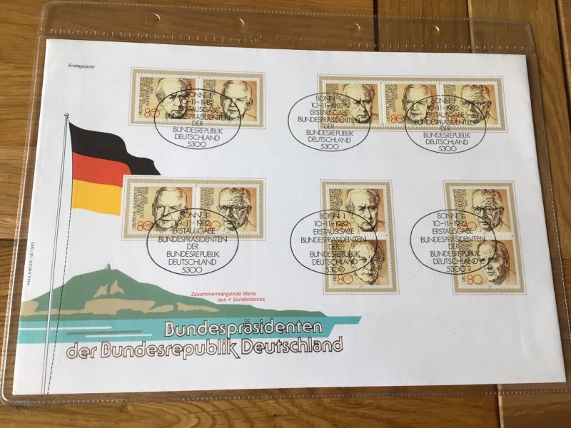 Germany large German Presidents  Stamps cover  Ref 56023