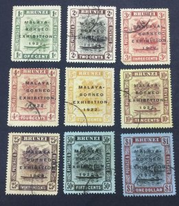 MOMEN: BRUNEI SG #51-59 1922 USED LOT #60843