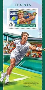 SOLOMON IS. - 2015 - Tennis - Perf Souv Sheet -Mint Never Hinged