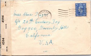 Ireland 1944 - Censor Cover - Flag Cancel - Belfast - J1746