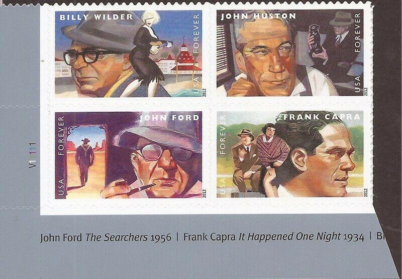 US Stamp - 2011 Film Directors - 4 Forever Stamp Plate Block #4668-71