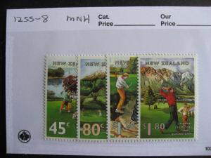 NEW ZEALAND golf courses set Sc 1255-8 MNH