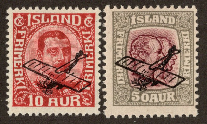 Iceland Scott C1-C2 Unused lightly hinged.