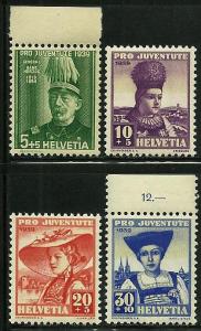 Switzerland # B96-99, Mint Never Hinge
