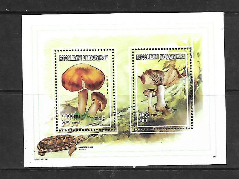 MALAGASY REPUBLIC, 1369, MNH, SS, MUSHROOMS