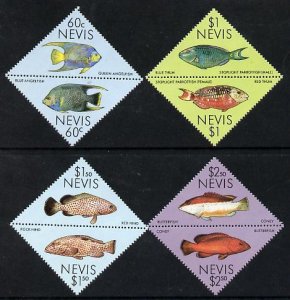 NEVIS - 1987 - Coral Reef Fishes - Perf 8v Set - Mint Never Hinged