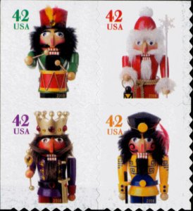 2008 42c Nutcrackers (ATM), Block of 4 Scott 4368-4371 Mint F/VF NH