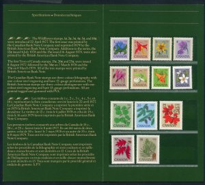 Canada Scott's # 705-712, 787, 717-721 Flowers &Trees of Canada - Booklet - MNH