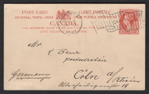 #P15 2c UPU to Germany, Flag 7-3 Montreal Die I. Ex Heasman. $30