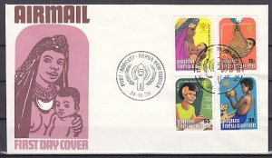 Papua N. Guinea, Scott cat. 508-511. Year of the Child issue. First day cover. ^