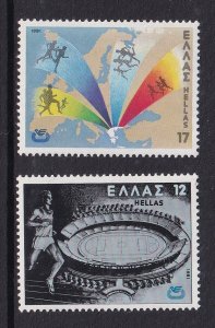 Greece  #1388-1389  MNH  1981  athletic championship