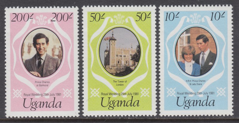 Uganda 314-316 Royal Wedding MNH VF