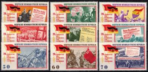 Germany - DDR - Scott 765-768 & B127-B131 MNH