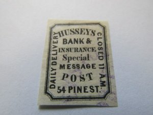 US Local Stamps, Scott #87L43 Black used-Wove Paper 1872, Purple Cancelation,