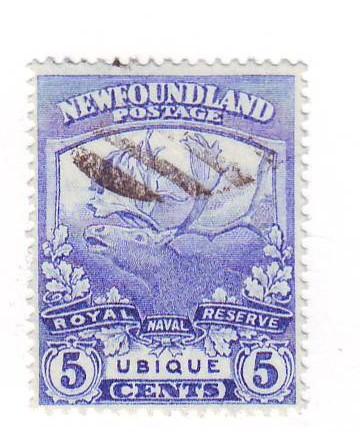 Newfoundland Sc 119 1919  5 c Caribou stamp used