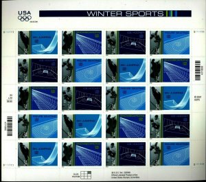 Scott 3552-55 Winter Olympic Sports Sheet Mint NH