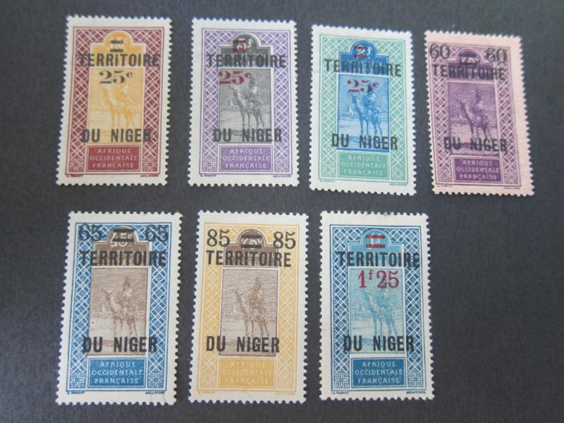 Niger 1922 Sc 22-28 set MH