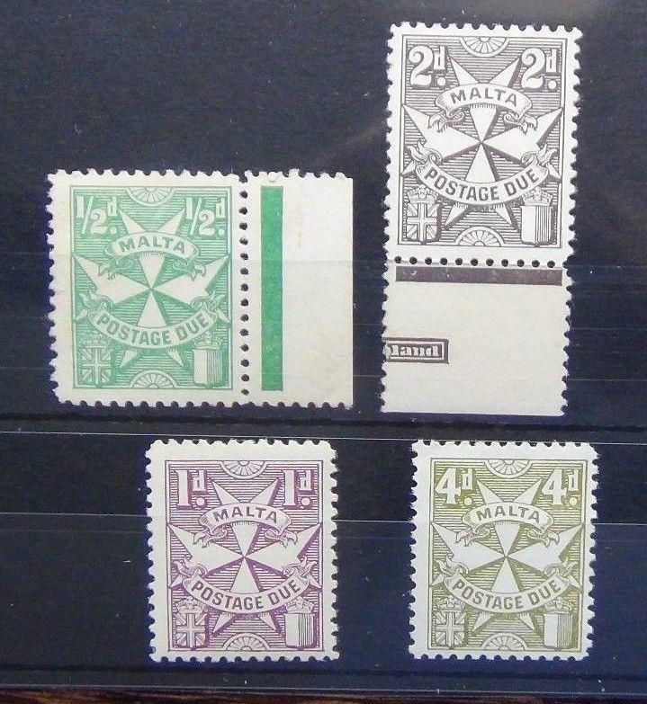 Malta 1967 - 1970 Postage Due set complete to 4d MM SGD28 - SGD31 P12