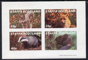 Staffa 1981 Animals #2 (Fox, Badger, Wolf & Beaver) i...