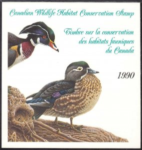 Van Dam FWH6: $7.50 Wood Ducks - 1990 Wildlife Habitat Conservation, book of 1