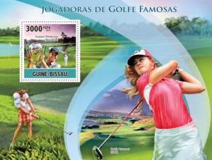 GUINE BISSAU 2010 SHEET FAMOUS WOMEN GOLF PLAYERS SPORTS DEPORTES