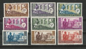 French Equatorial Africa # 33-41  Scenes    (9)    Unused