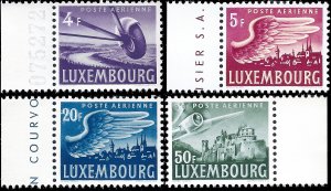 Luxembourg 1946 Sc C11, 12, 14, 15  MNH VF