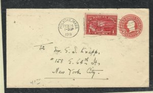 UNITED STATES 1919  COVER 2C  PSE+1C PARCEL POST     PO228A H
