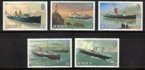 JERSEY 1989 Great Western Railway Steamer Service; Scott 522-26, SG 507-11; MNH