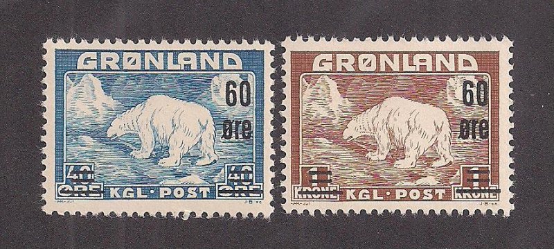 GREENLAND SC# 39-40  FVF/MNH