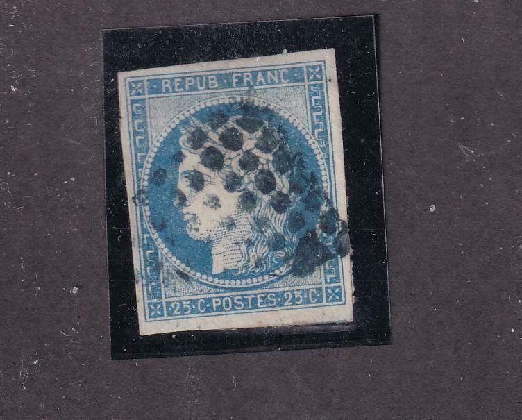 FRANCE # 6 VF-4 MARGIN IMPERF CAT VALUE $30