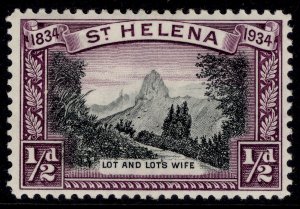 ST. HELENA GV SG114, ½d black & purple, M MINT.