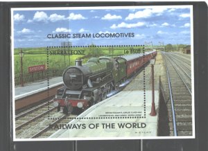 SIERRA  LEONE   1995  TRAINS  M.S.  #1853M