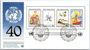 UN UNITED NATIONS FIRST DAY OF ISSUE COVER WFUNA SPECIAL CACHET #12