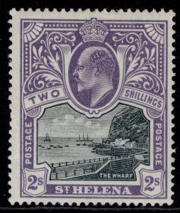 ST. HELENA EDVII SG60, 2s black & violet, LH MINT. Cat £65.