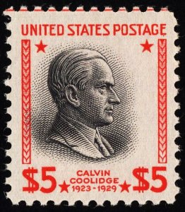 US 834 MNH VF/XF $5 Calvin Coolidge