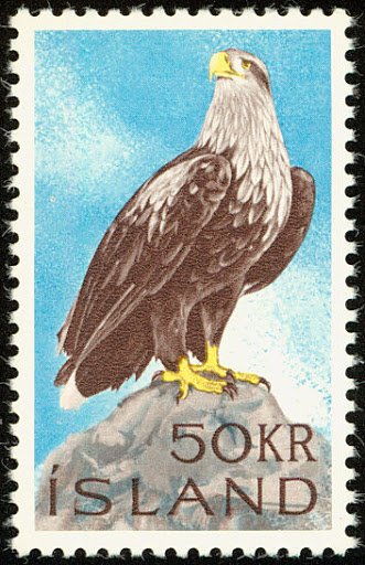 Iceland 1966 #378 MNH. Bird, eagle