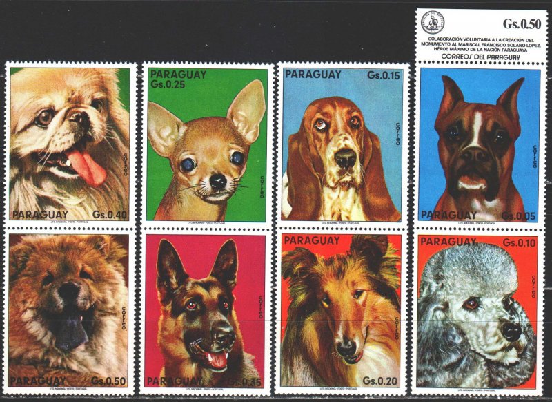 Paraguay. 1975. 2655-62. Dogs. MVLH.