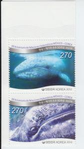 2012 South Korea Whales Pair (Scott New) MNH