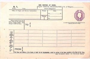 Ap267 GB Postal Stationery KEVII Unused Telegraph Forms{2}