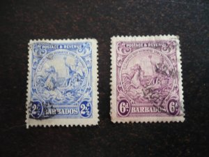 Stamps - Barbados - Scott# 170, 174 - Used 2 Stamps