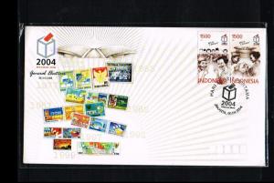 2004 - Indonesia FDC 04/04 - Government - Elections - Stamps on cover [PB8_165]