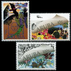 ARUBA 1990 - Scott# 52-4 Environment Set of 3 NH